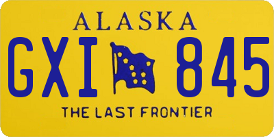 AK license plate GXI845