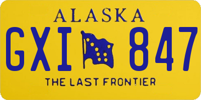 AK license plate GXI847