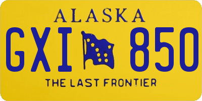 AK license plate GXI850
