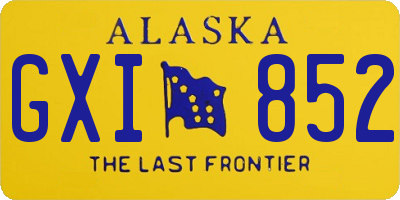 AK license plate GXI852