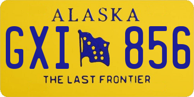 AK license plate GXI856