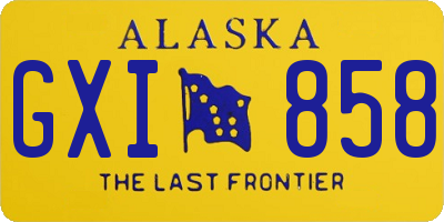 AK license plate GXI858