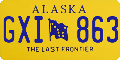 AK license plate GXI863