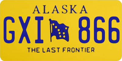 AK license plate GXI866