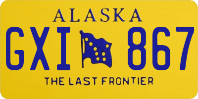 AK license plate GXI867