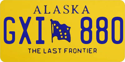 AK license plate GXI880