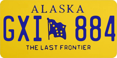AK license plate GXI884