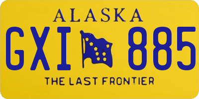 AK license plate GXI885