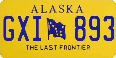 AK license plate GXI893