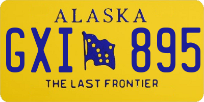 AK license plate GXI895