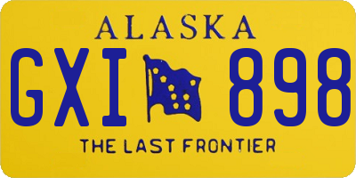 AK license plate GXI898