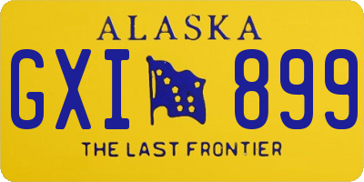 AK license plate GXI899