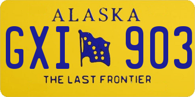 AK license plate GXI903
