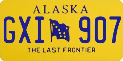 AK license plate GXI907