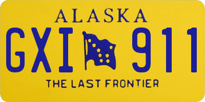 AK license plate GXI911