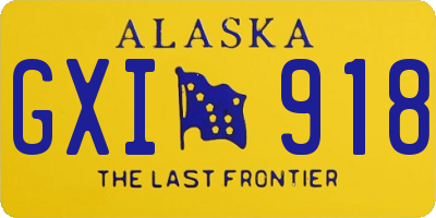 AK license plate GXI918