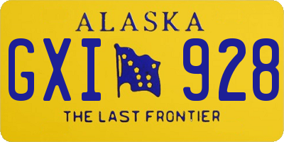 AK license plate GXI928