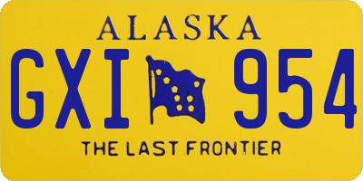 AK license plate GXI954