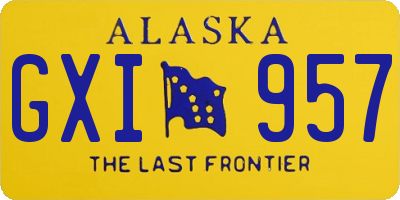 AK license plate GXI957