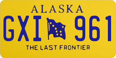 AK license plate GXI961