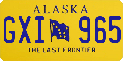 AK license plate GXI965