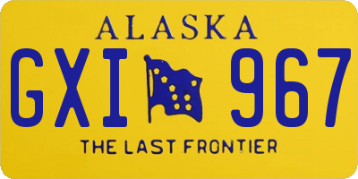AK license plate GXI967