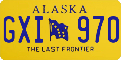 AK license plate GXI970