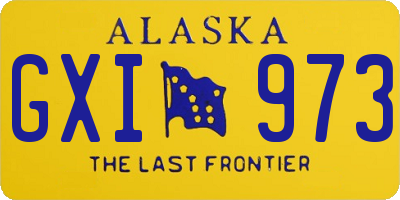 AK license plate GXI973