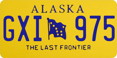 AK license plate GXI975