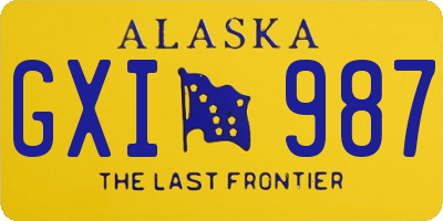 AK license plate GXI987