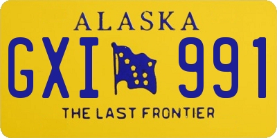 AK license plate GXI991