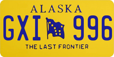 AK license plate GXI996