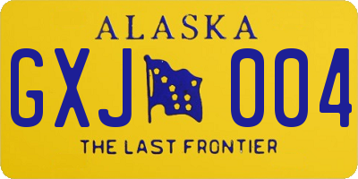 AK license plate GXJ004