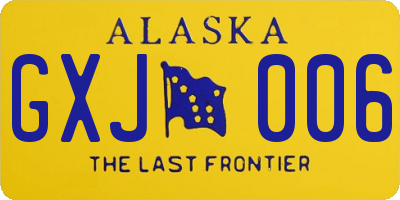 AK license plate GXJ006