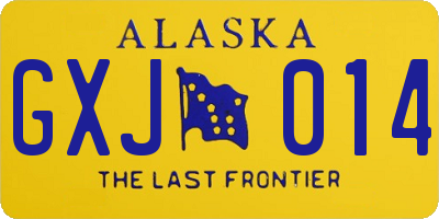 AK license plate GXJ014