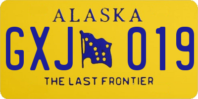 AK license plate GXJ019
