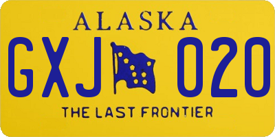 AK license plate GXJ020