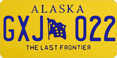 AK license plate GXJ022