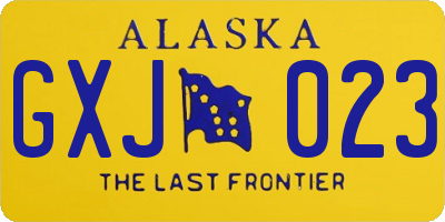 AK license plate GXJ023