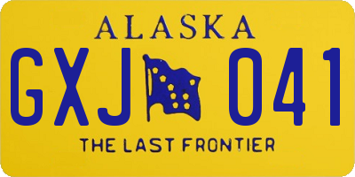 AK license plate GXJ041