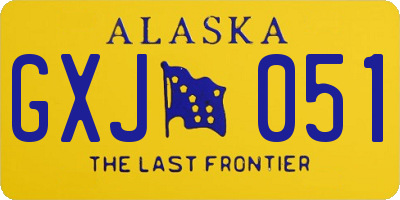 AK license plate GXJ051
