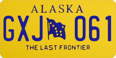AK license plate GXJ061