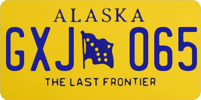AK license plate GXJ065