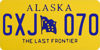 AK license plate GXJ070
