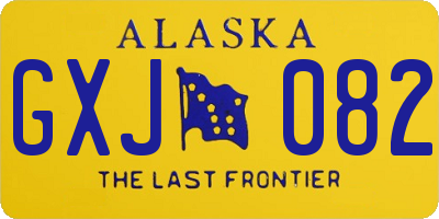 AK license plate GXJ082
