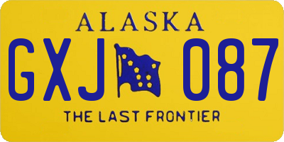 AK license plate GXJ087