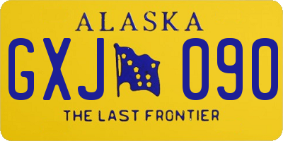 AK license plate GXJ090