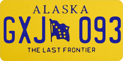 AK license plate GXJ093