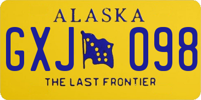 AK license plate GXJ098