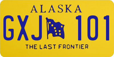 AK license plate GXJ101